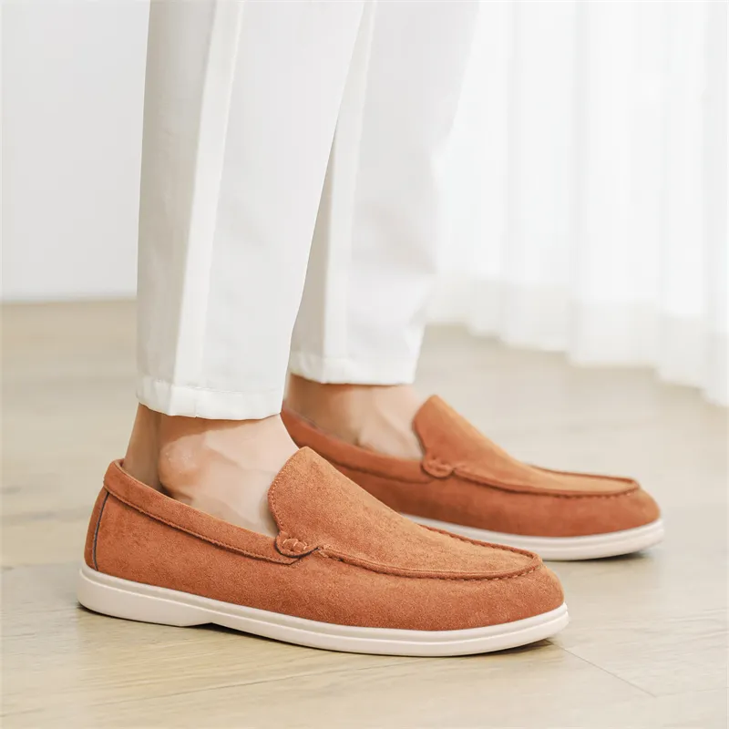 TELENT Gommino Loafers Men's Brown-4