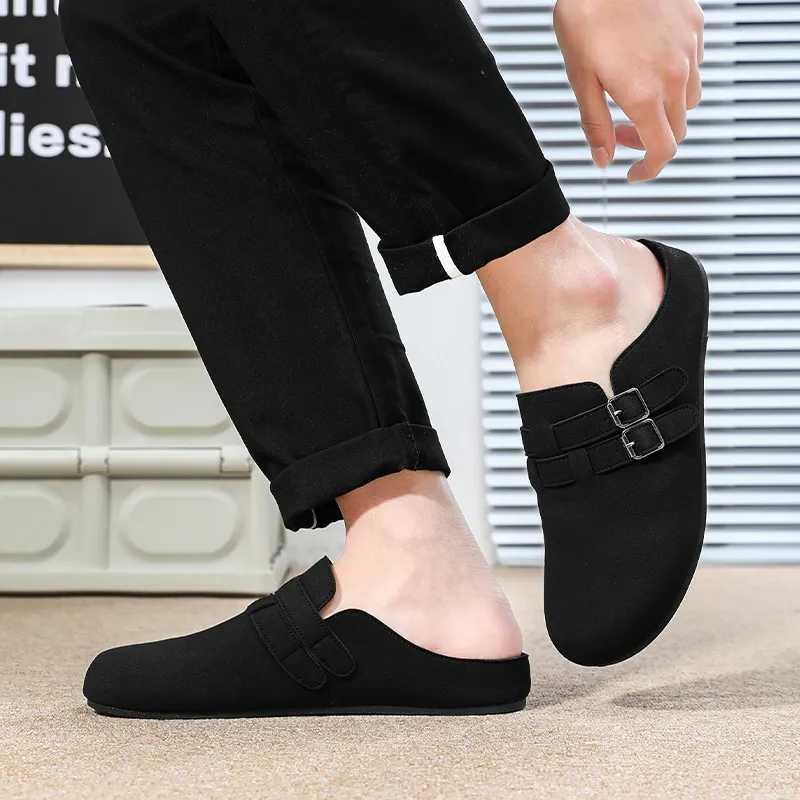 TELENT Slip Resistant Abrasion Resistant Closed Toe Slippers Men's-2