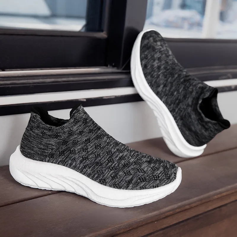 TELENT Breathable And Lightweight Low Top Casual Shoes Unisex Black White-4