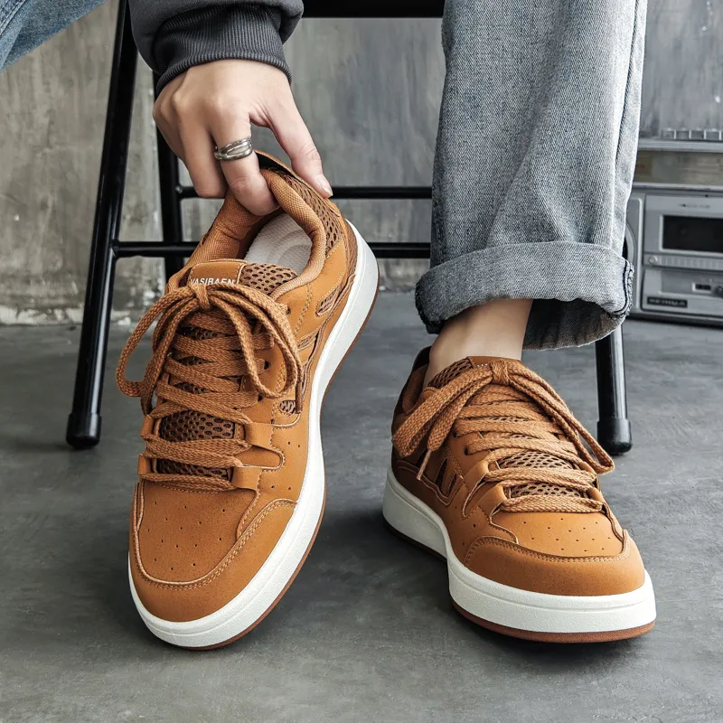 TELENT Cushioning Abrasion Resistant Breathable Low Top Skateboard Shoes Men's-18