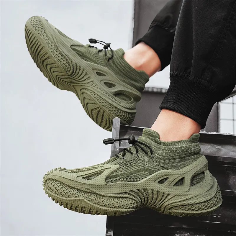TELENT Cushioning And Breathable Low Top Casual Shoes Men's Army Green-4
