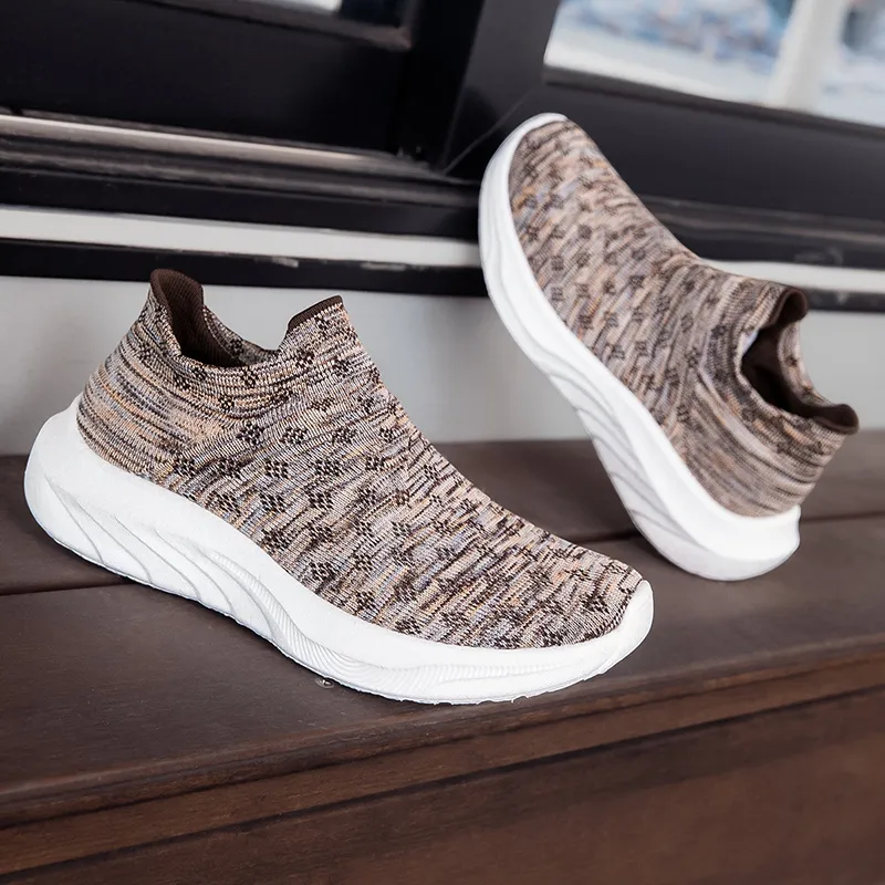 TELENT Slip Resistant, Abrasion Resistant, Lightweight Mid Top Casual Shoes Unisex Mocha-4