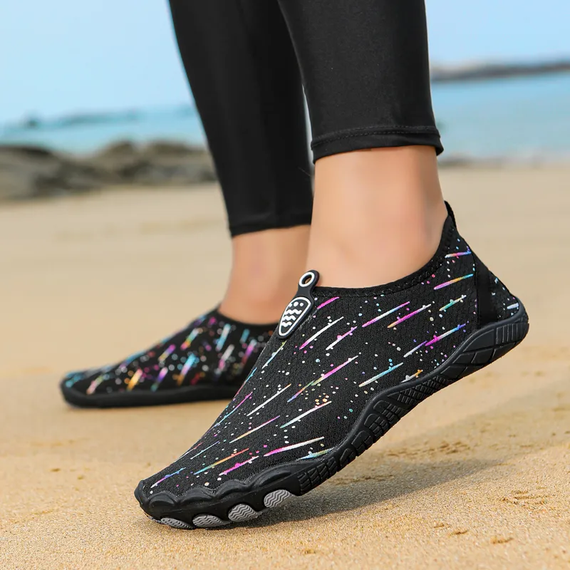 TELENT Odor Resistant Quick Dry Lightweight River Trekking Shoes Unisex Black-2