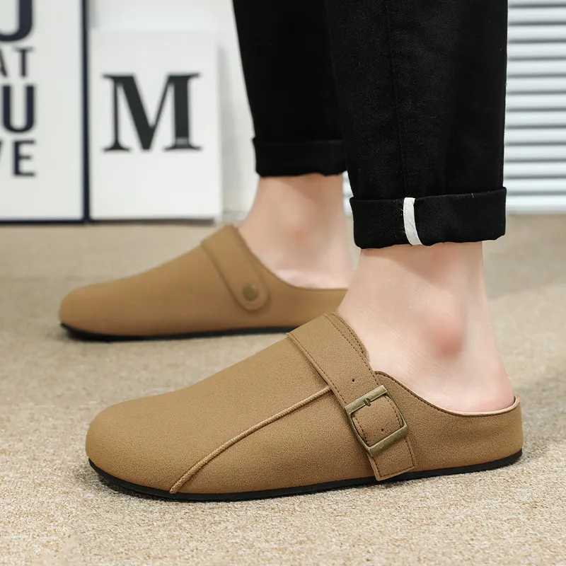 TELENT Slip Resistant Abrasion Resistant Closed Toe Slippers Men's Sand-3