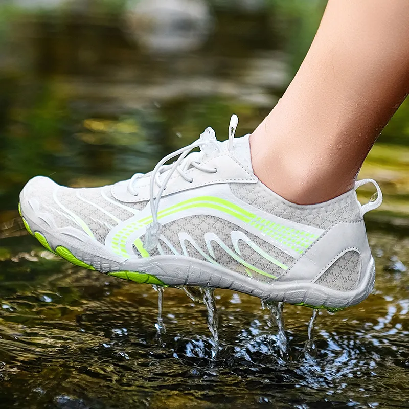 TELENT Odor Resistant Quick Dry Lightweight River Trekking Shoes Unisex White-2