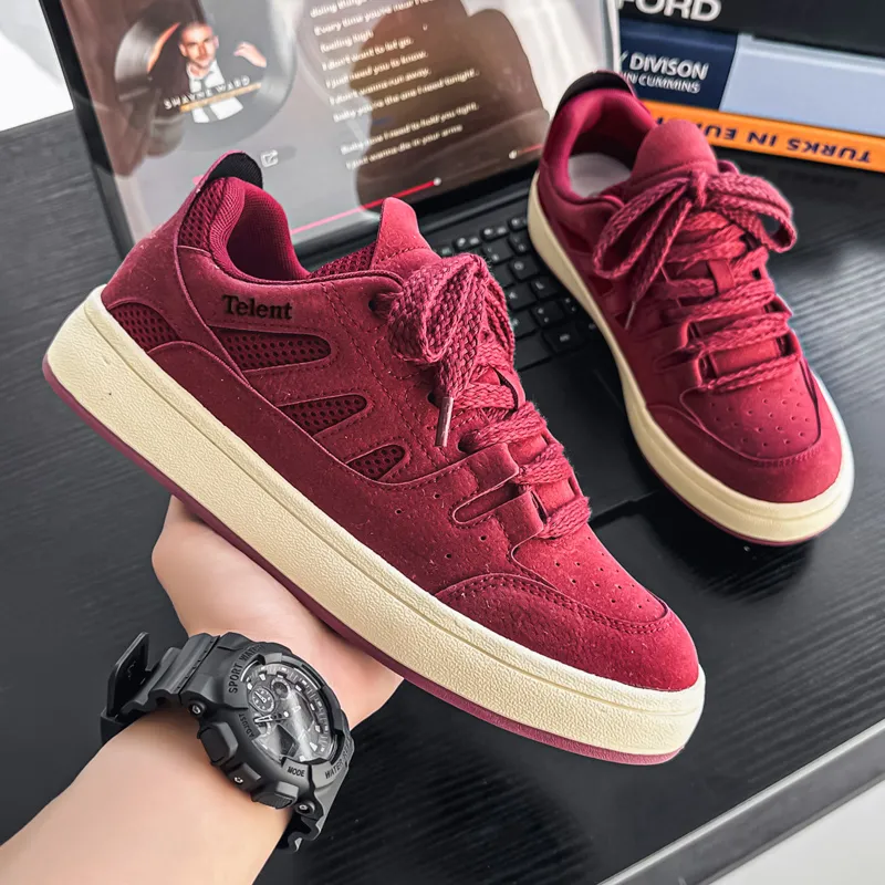 TELENT Cushioning Abrasion Resistant Breathable Low Top Skateboard Shoes Men's-8