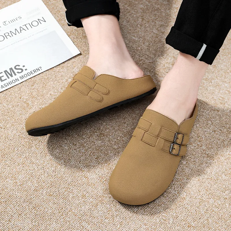 TELENT Slip Resistant Abrasion Resistant Closed Toe Slippers Men's-6