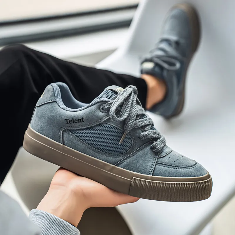 TELENT Cushioning Abrasion Resistant Breathable Low Top Skateboard Shoes Men's-7