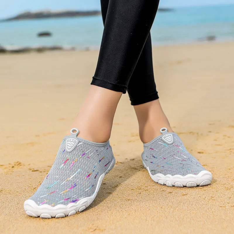 TELENT Odor Resistant Quick Dry Lightweight River Trekking Shoes Unisex Gray-1
