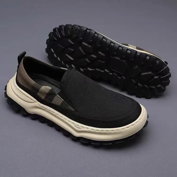 TELENT Shock Absorbers With Slip Resistant Features Low Top Casual Shoes Men's Black-4