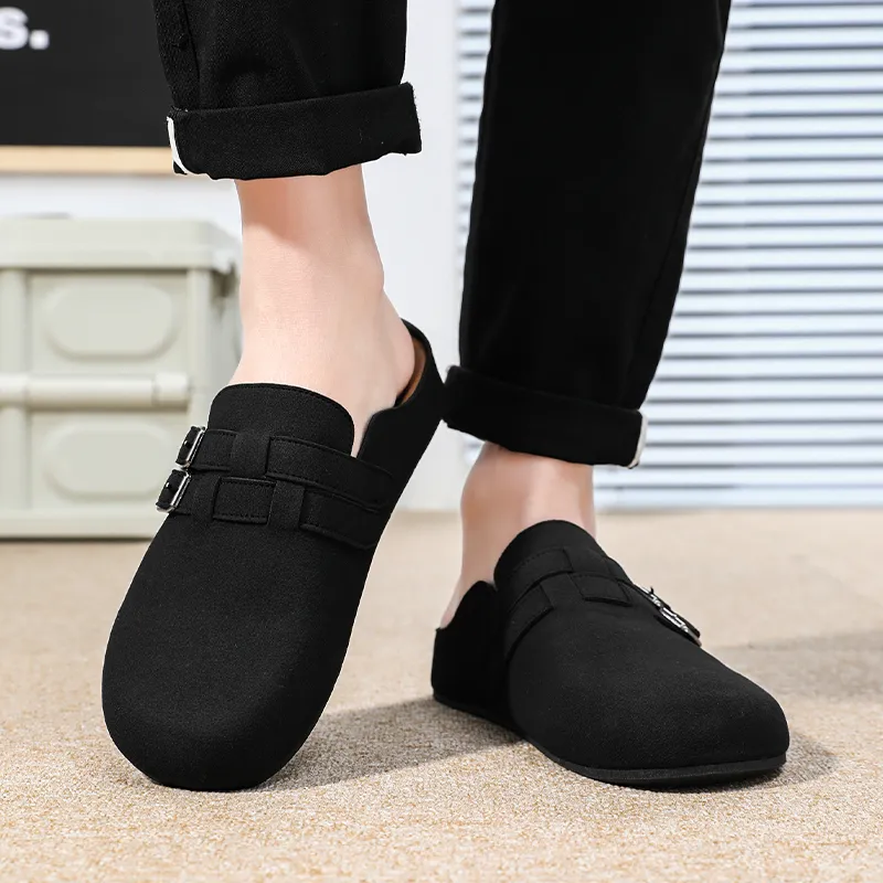TELENT Slip Resistant Abrasion Resistant Closed Toe Slippers Men's-4