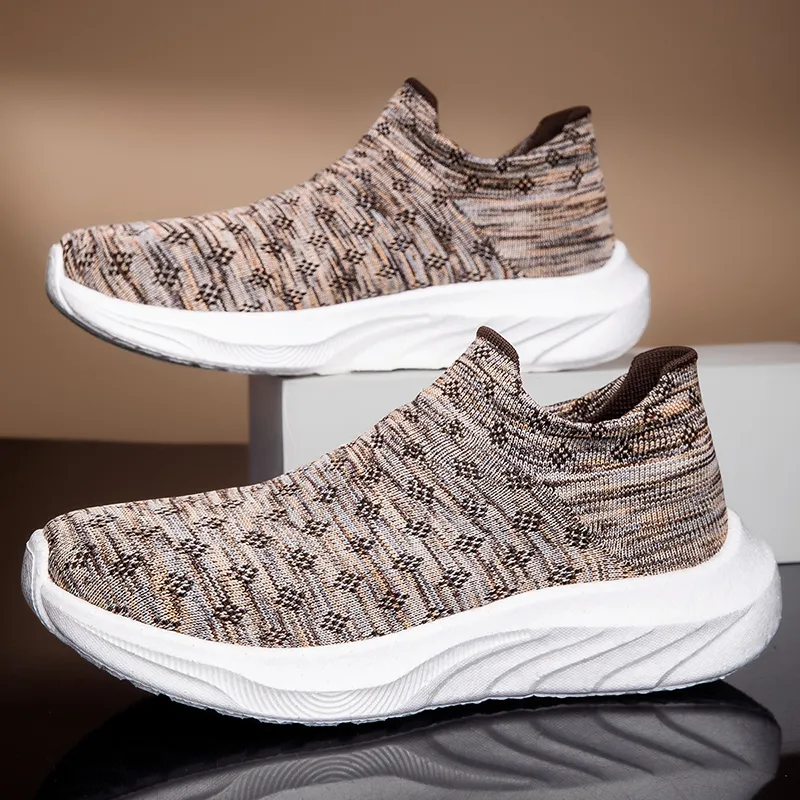 TELENT Slip Resistant, Abrasion Resistant, Lightweight Mid Top Casual Shoes Unisex Mocha-2