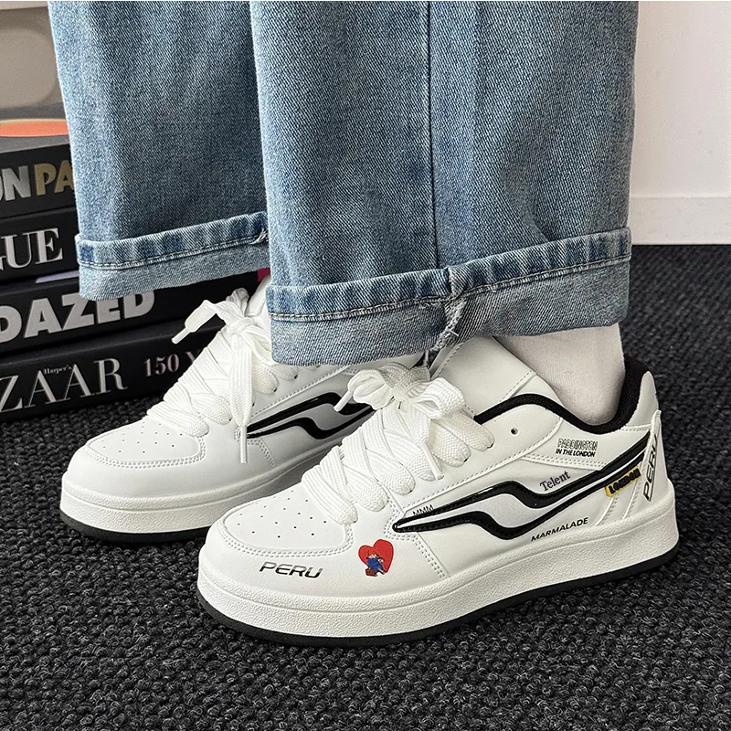 TELENT Cushioning And Breathable Low Top Casual Shoes Unisex White-2