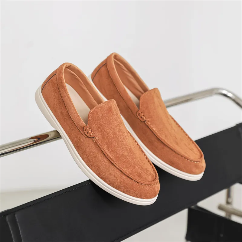 TELENT Gommino Loafers Men's Brown-2