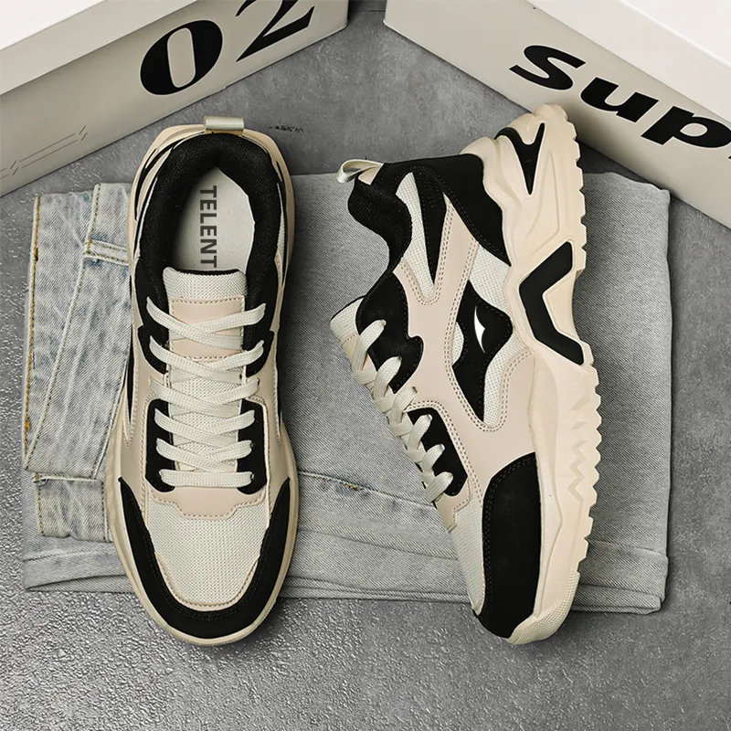 TELENT Abrasion Resistant Breathable Low Top Chunky Sneakers Men's-5