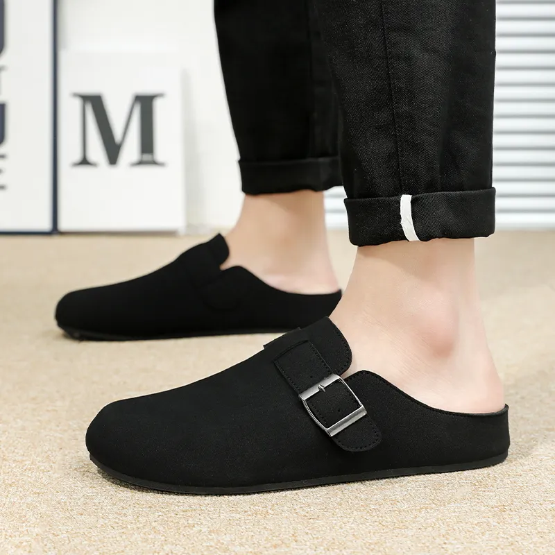 TELENT Slip Resistant Abrasion Resistant Closed Toe Slippers Men's-3