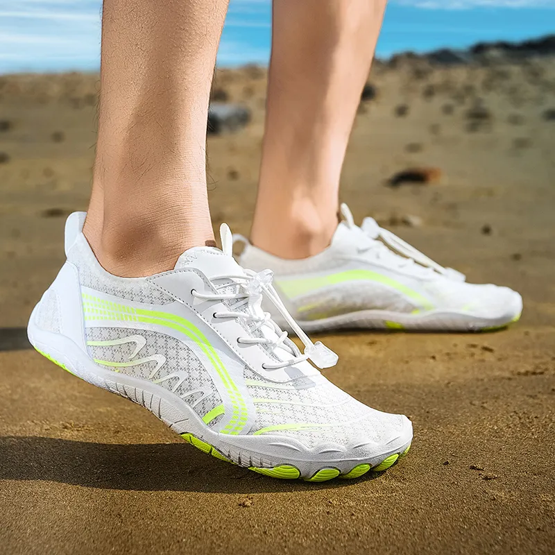 TELENT Odor Resistant Quick Dry Lightweight River Trekking Shoes Unisex White-4