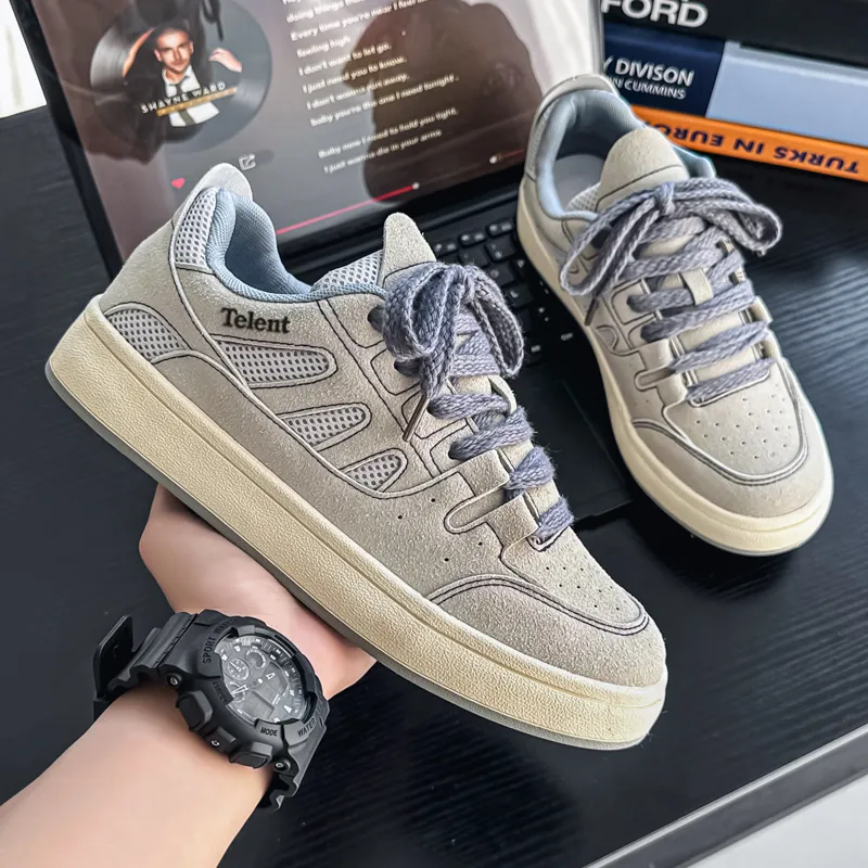 TELENT Cushioning Abrasion Resistant Breathable Low Top Skateboard Shoes Men's-3