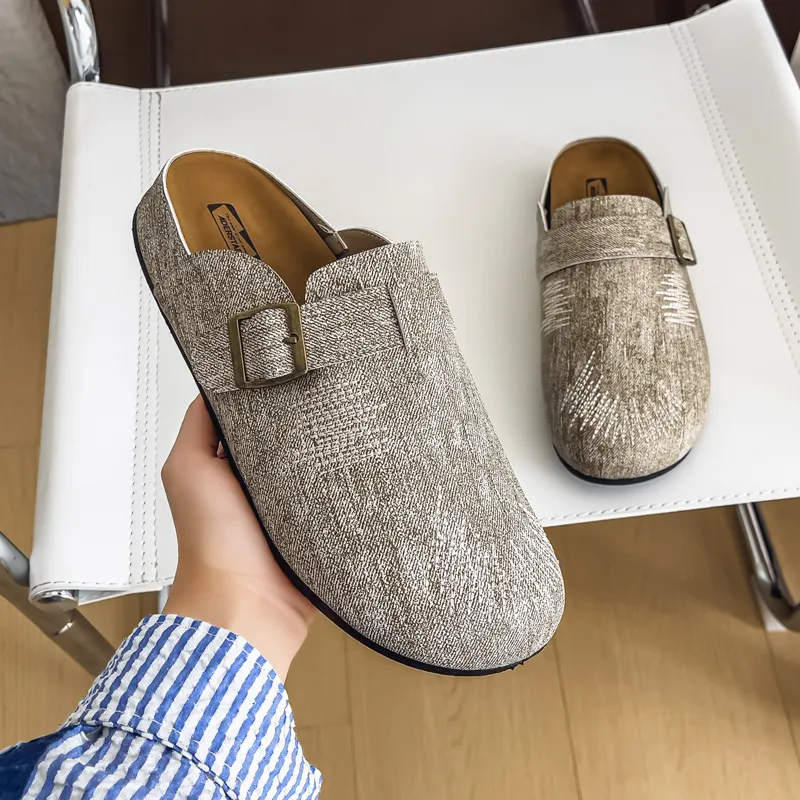 TELENT Slip Resistant Quiet Closed Toe Slippers Men's-18