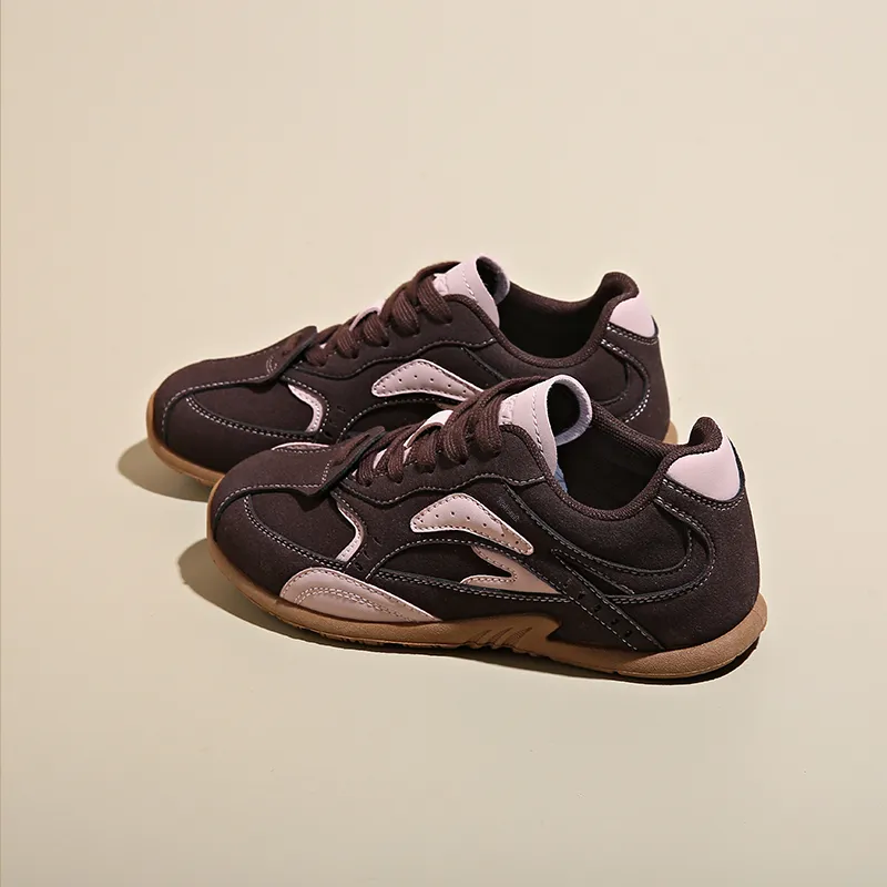 TELENT Cushioning And Breathable Low Top Casual Shoes Women's Brown Pink-4