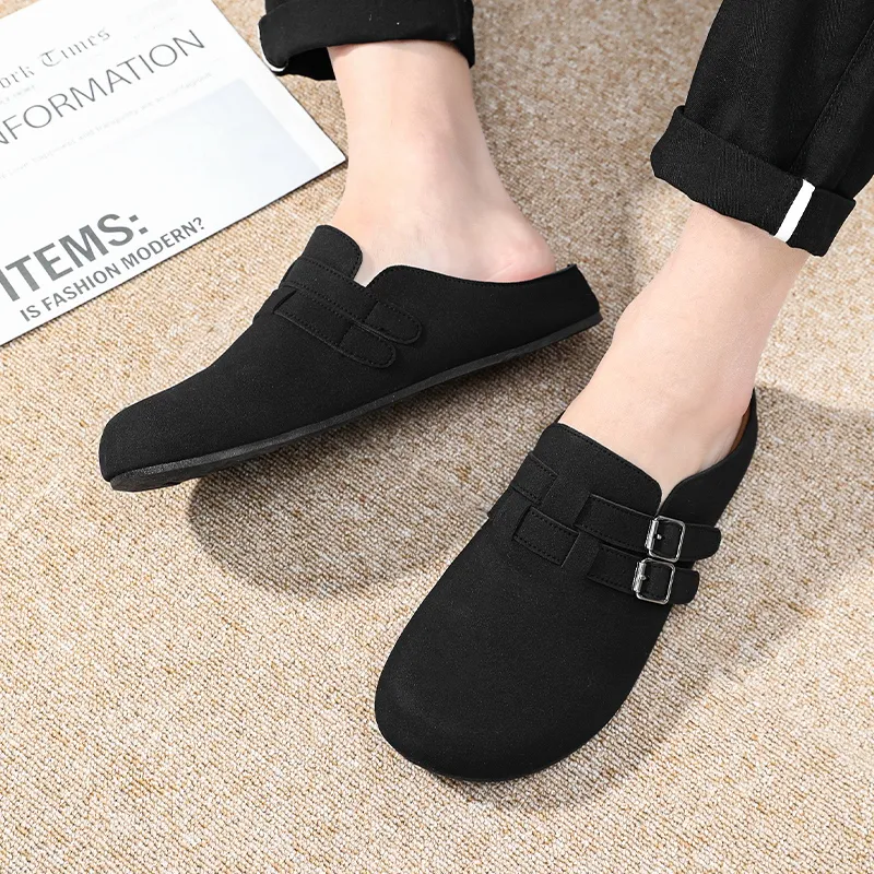 TELENT Slip Resistant Abrasion Resistant Closed Toe Slippers Men's-3