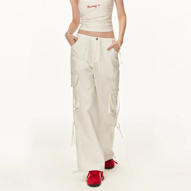 LA CRAWFISH Casual Pants Women's Fairy White-4