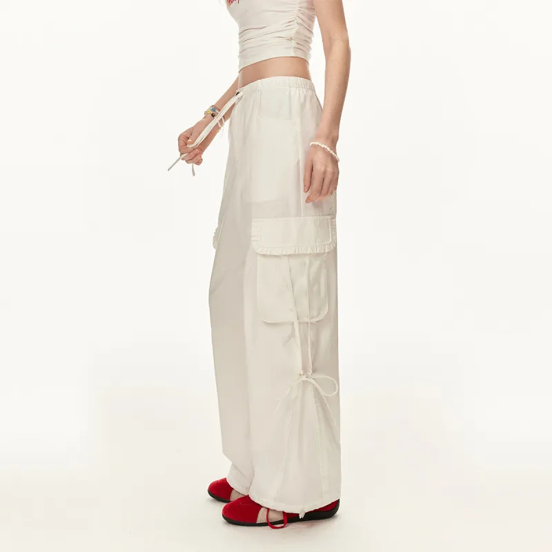 LA CRAWFISH Casual Pants Women's Fairy White-3