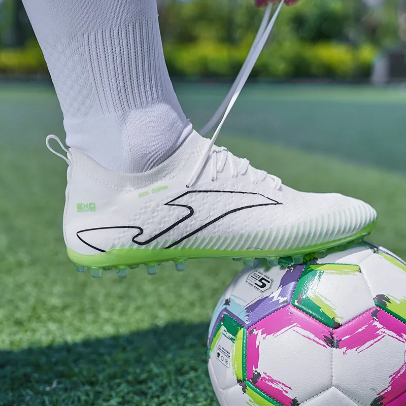 Joma MG Rubber Short Studs Artificial Ground Soccer Shoes Men's White Green-7