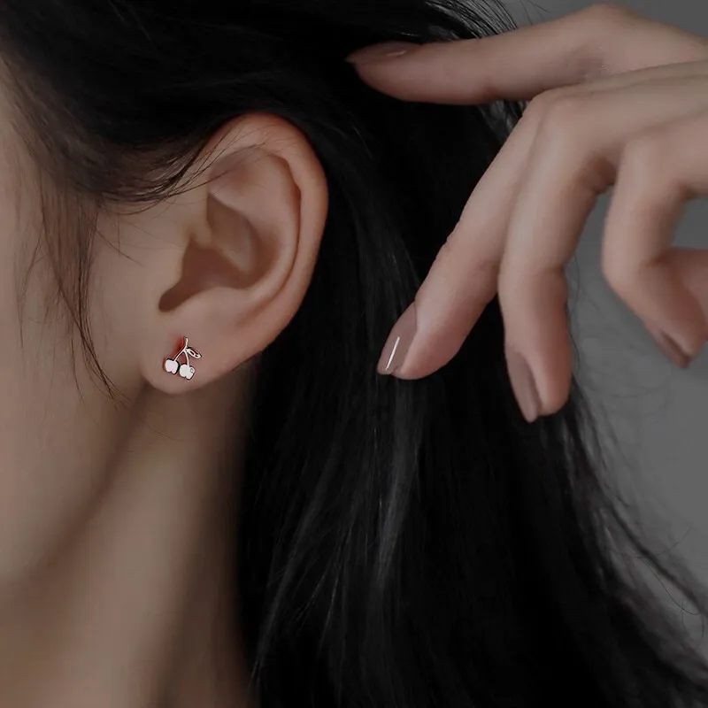 PHOENIXSILY S999 Fine Silver Stud Earrings Women's-2