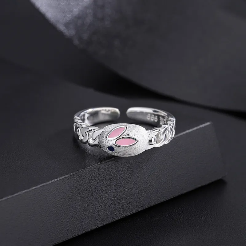 PHOENIXSILY 999 Fine Silver Rings Women's-5