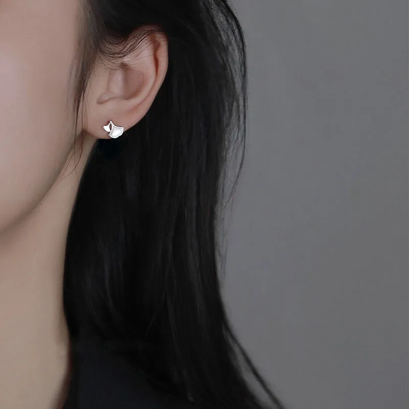 PHOENIXSILY 999 Fine Silver Stud Earrings Women's-2