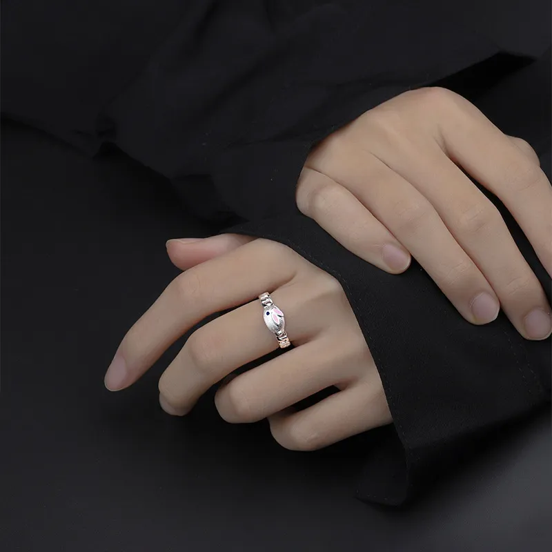 PHOENIXSILY 999 Fine Silver Rings Women's-2