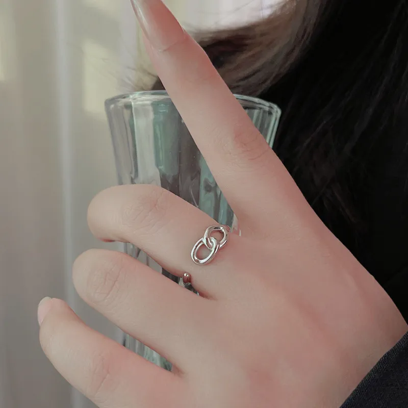 PHOENIXSILY 999 Fine Silver Rings Women's-3