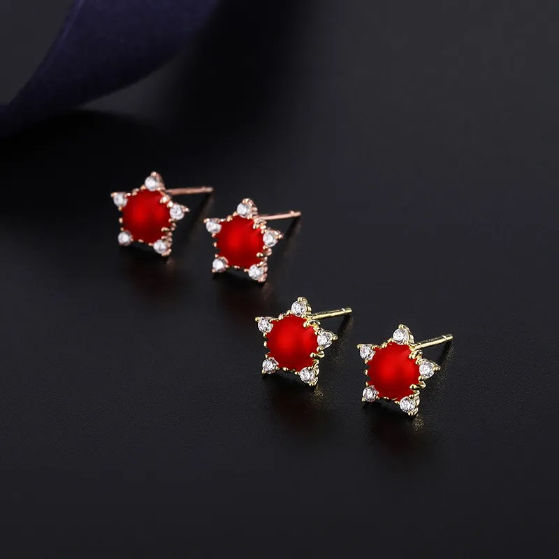 PHOENIXSILY 999 Fine Silver Stud Earrings Women's-3