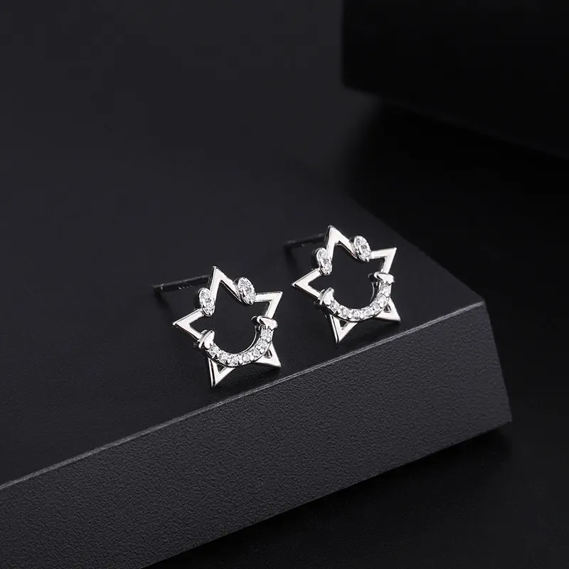 PHOENIXSILY 999 Fine Silver Stud Earrings Women's-1