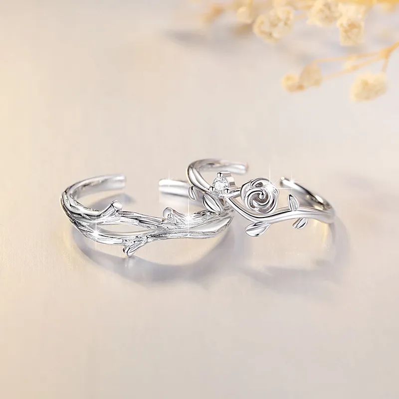 PHOENIXSILY 925 Sterling Silver Rings Unisex-4