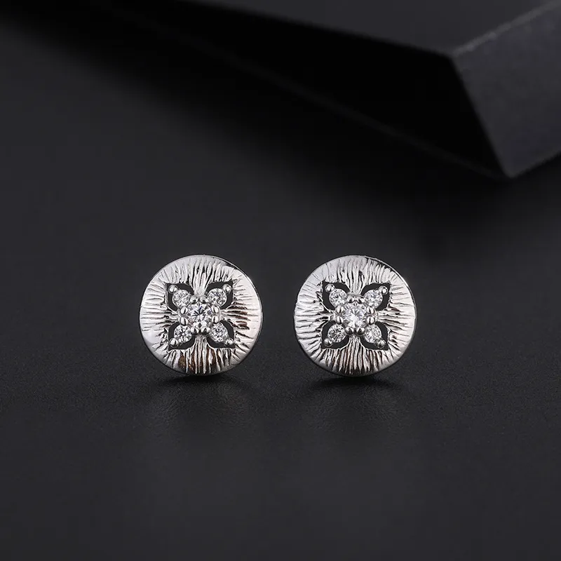 PHOENIXSILY 999 Fine Silver Stud Earrings Women's-2