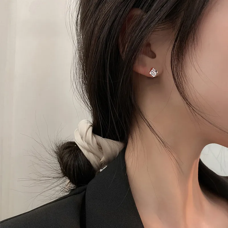 PHOENIXSILY 999 Fine Silver Stud Earrings Women's-2