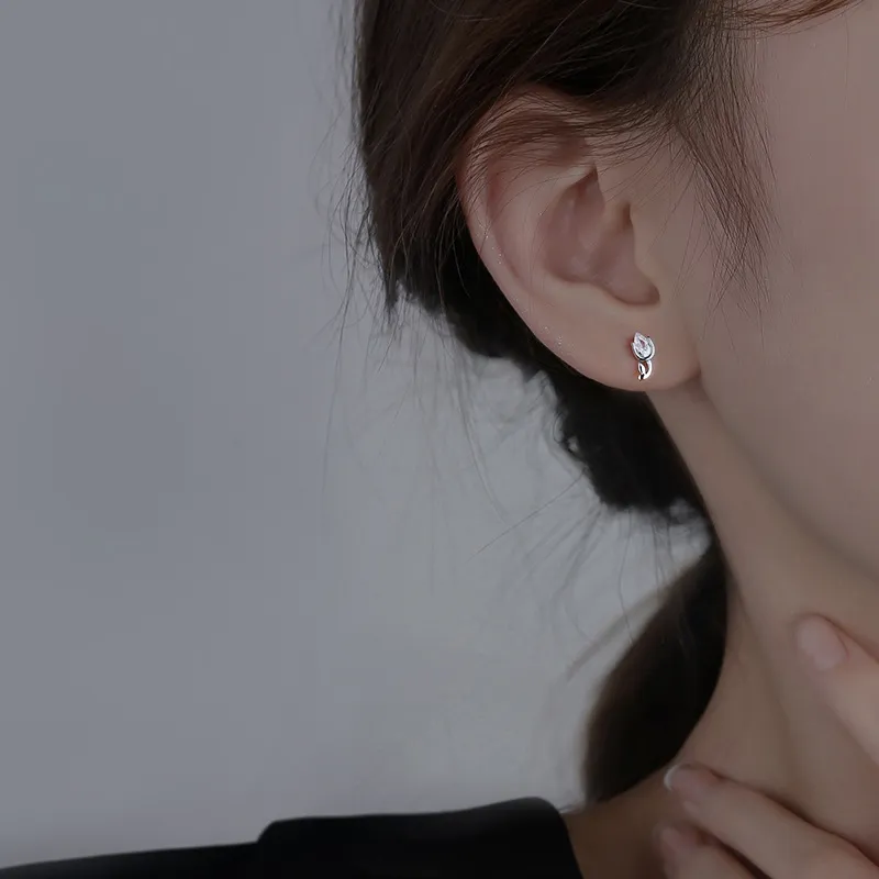 PHOENIXSILY 999 Fine Silver Stud Earrings Women's-3