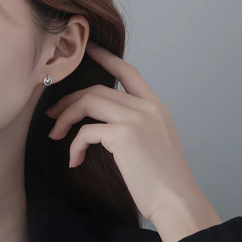PHOENIXSILY 999 Fine Silver Stud Earrings Women's-2