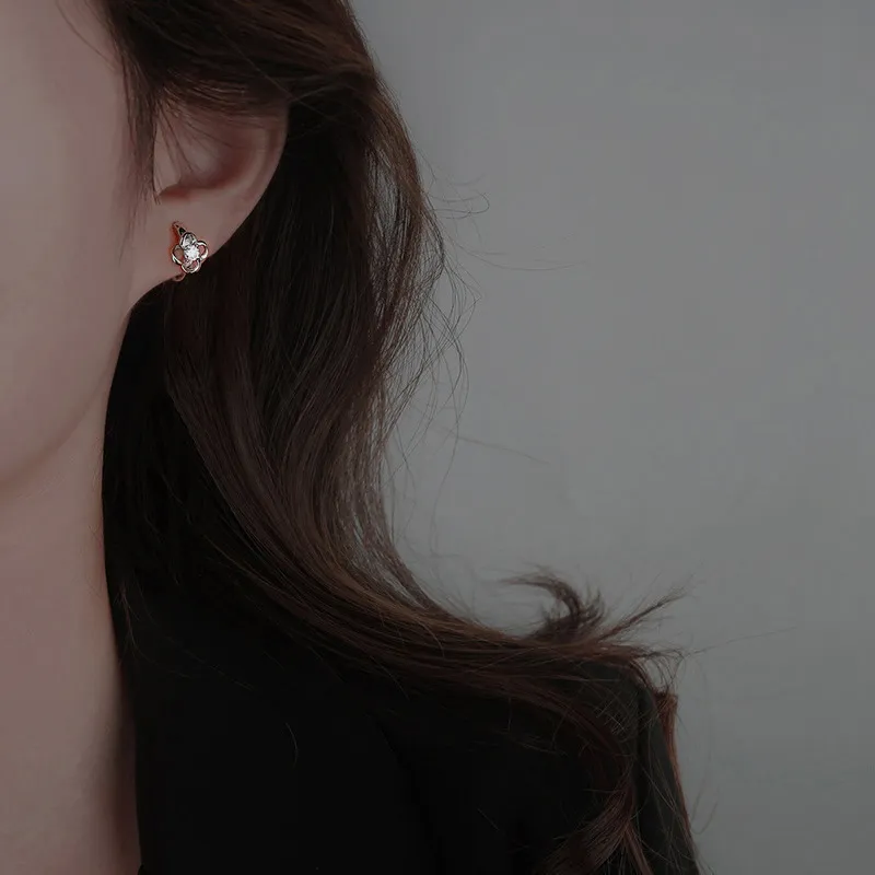 PHOENIXSILY 999 Fine Silver Stud Earrings Women's-2