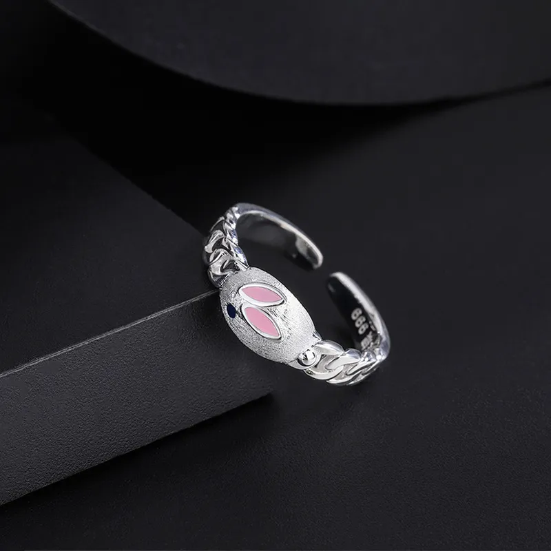 PHOENIXSILY 999 Fine Silver Rings Women's-4