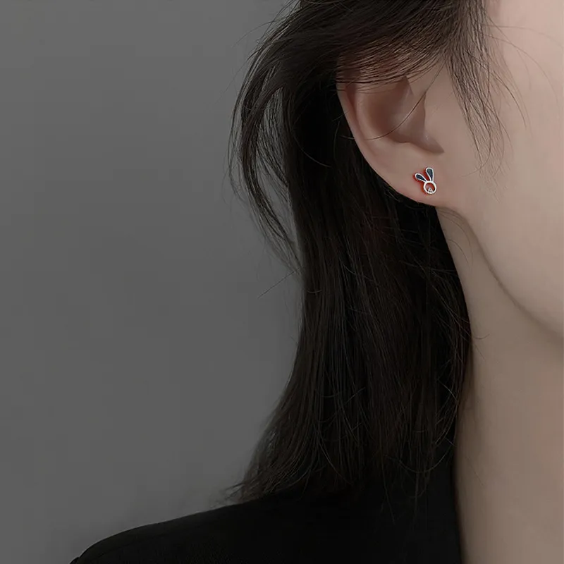 PHOENIXSILY 999 Fine Silver Stud Earrings Women's-3
