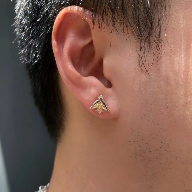 GOD SUNS 950 Silver Stud Earrings Unisex-3