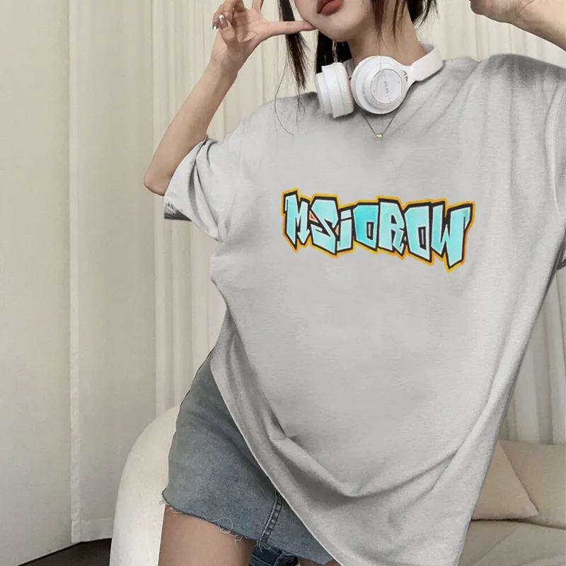 Cotton Shopping Drop Shoulder Sleeve T-Shirt Unisex-18
