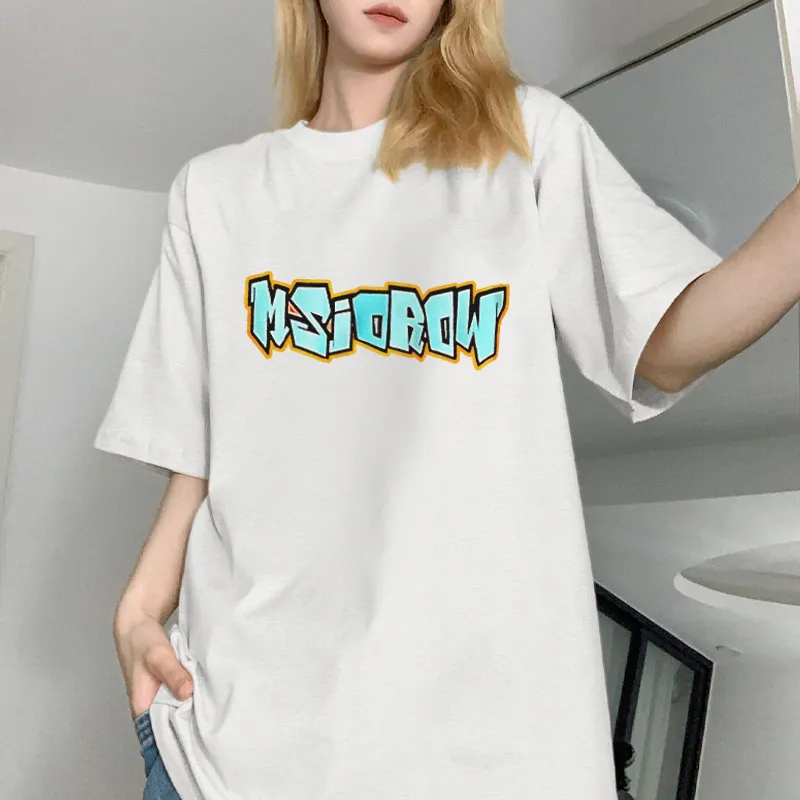 Cotton Shopping Drop Shoulder Sleeve T-Shirt Unisex-10
