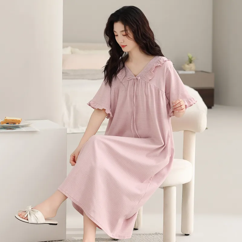 Cotton Shopping Nightgown Women's-1
