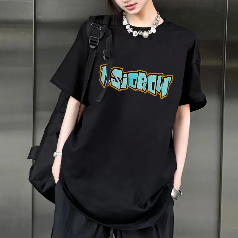 Cotton Shopping Drop Shoulder Sleeve T-Shirt Unisex-13