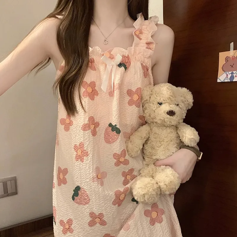 Cotton Shopping Nightgown Women's-6