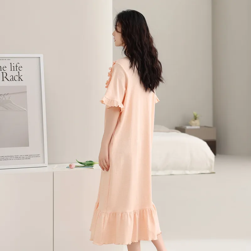Cotton Shopping Nightgown Women's-4